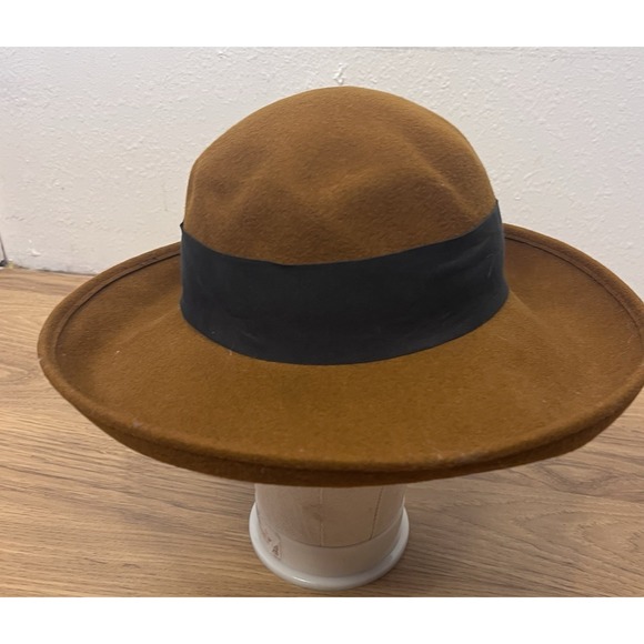 Vintage Eric Javits 1980s Hat, USA, Chocolate Brown Wool, Designer, Elegant look - Picture 9 of 10
